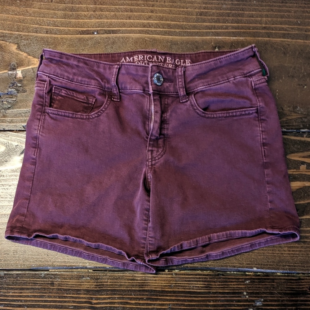 American Eagle | Purple Denim Shorts